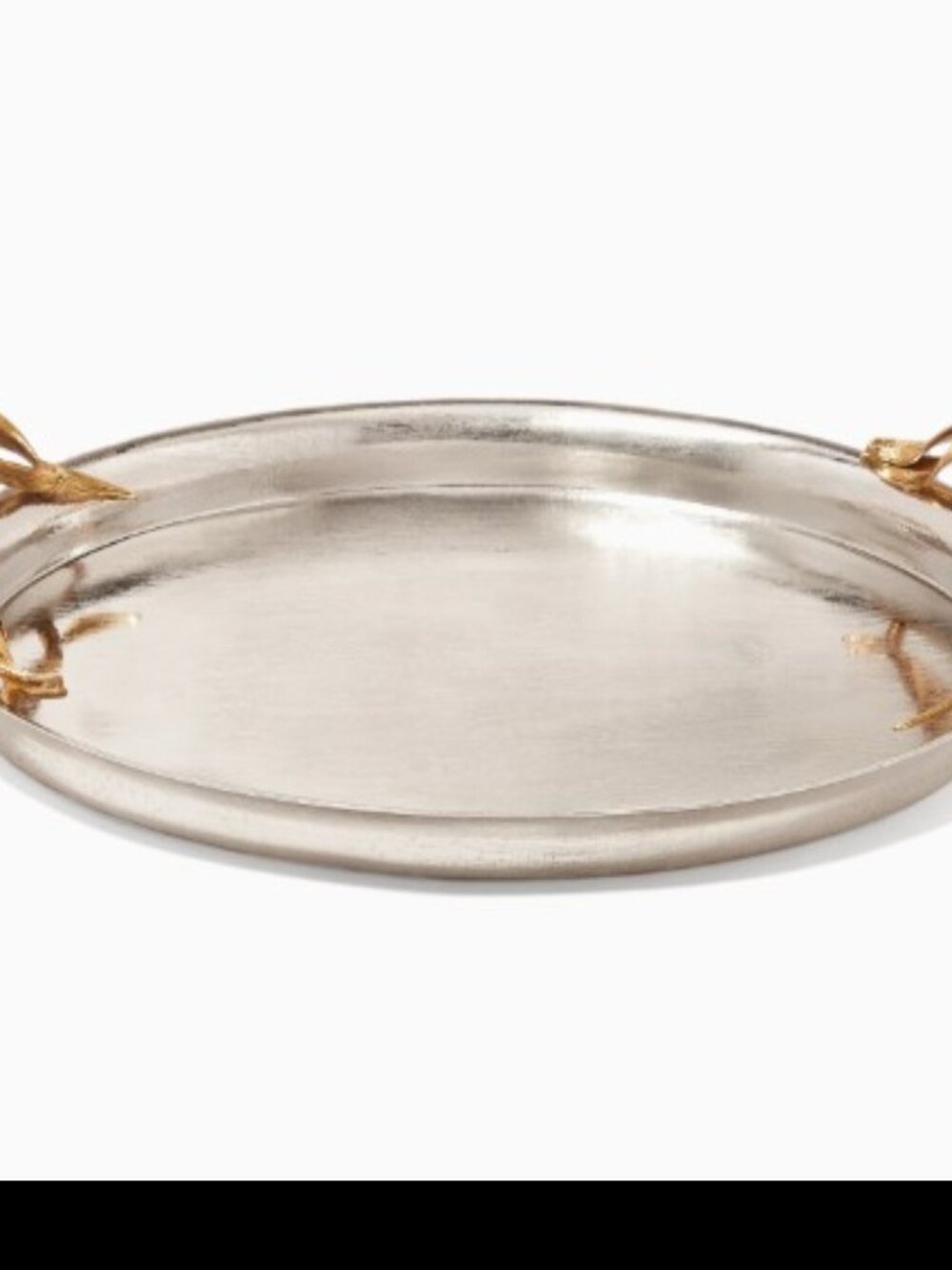 Michael Aram Oval "Palm Serving Trey" (NEW), Stainless Steel (Smart Brushed) - Picture 6 of 11